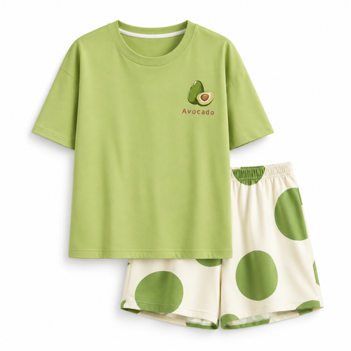 Green PJ Set With Built In Pads