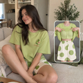 Green PJ Set With Built In Pads